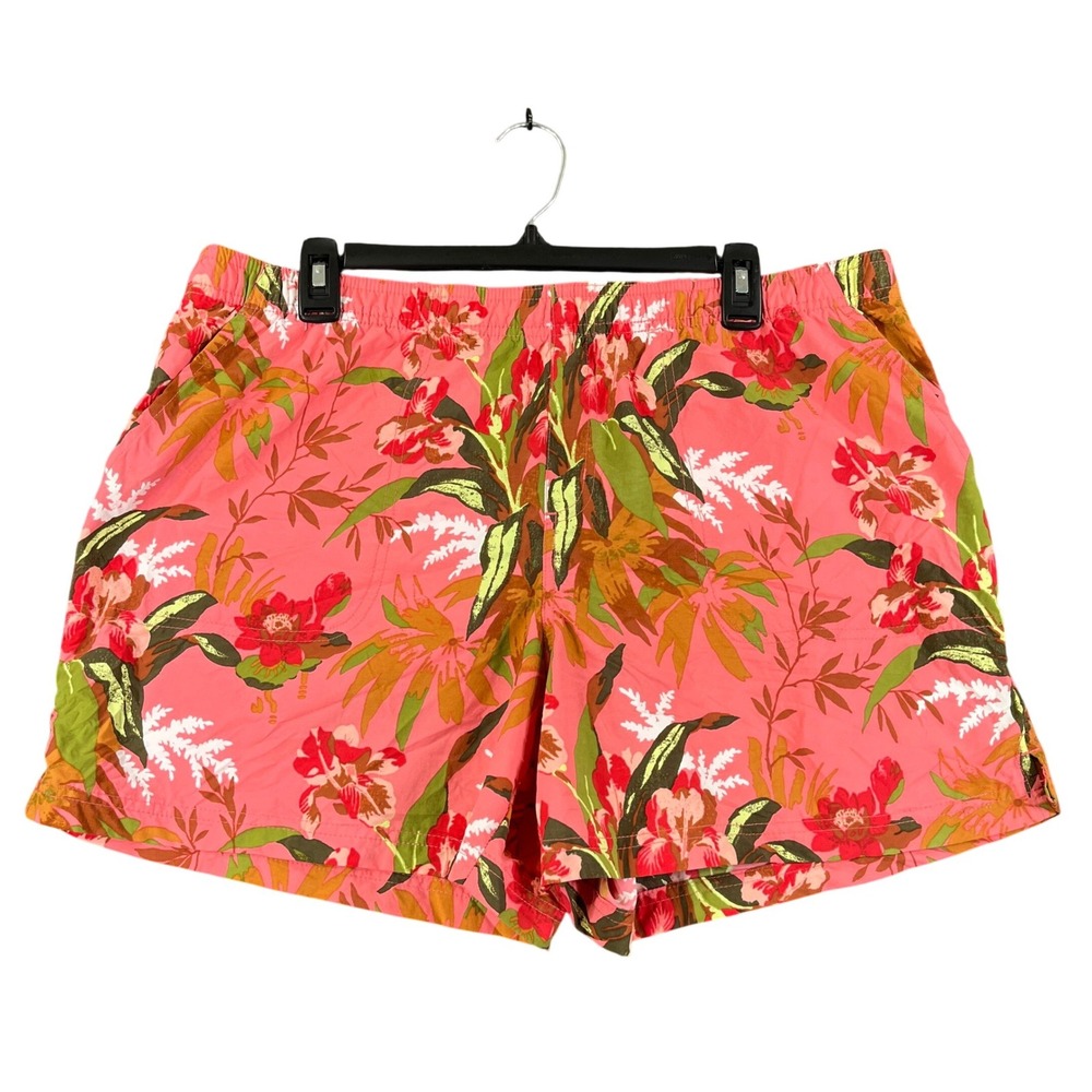 Columbia PFG Hybrid Shorts XL Coral Pink Tropical Beach Resort Coastal Chino